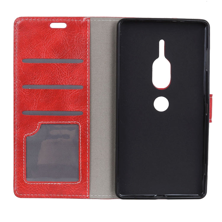 For Sony Xperia XZ2 Premium Retro Crazy Horse Texture Horizontal Flip Leather Case with Holder & Card Slots & Wallet & Photo Album
