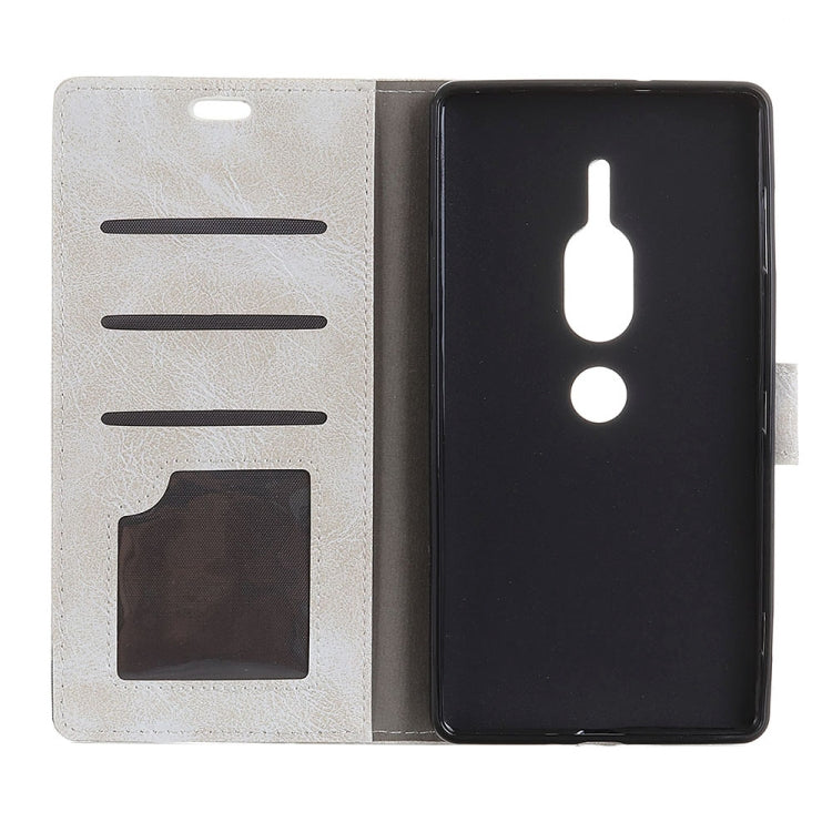 For Sony Xperia XZ2 Premium Retro Crazy Horse Texture Horizontal Flip Leather Case with Holder & Card Slots & Wallet & Photo Album