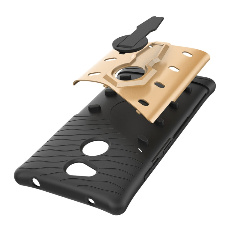 For Sony Xperia L2 PC + TPU Dropproof Sniper Hybrid Protective Back Case with 360 Degree Rotation Holder