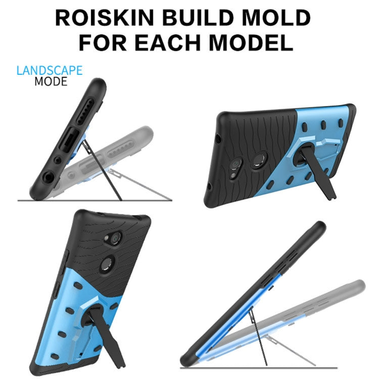 For Sony Xperia L2 PC + TPU Dropproof Sniper Hybrid Protective Back Case with 360 Degree Rotation Holder