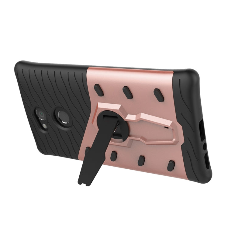 For Sony Xperia L2 PC + TPU Dropproof Sniper Hybrid Protective Back Case with 360 Degree Rotation Holder