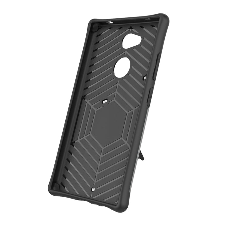 For Sony Xperia L2 PC + TPU Dropproof Sniper Hybrid Protective Back Case with 360 Degree Rotation Holder
