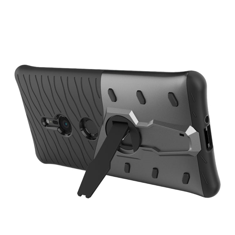 PC + TPU Dropproof Sniper Hybrid Protective Back Case with 360 Degree Rotation Holder  for Sony Xperia XZ2