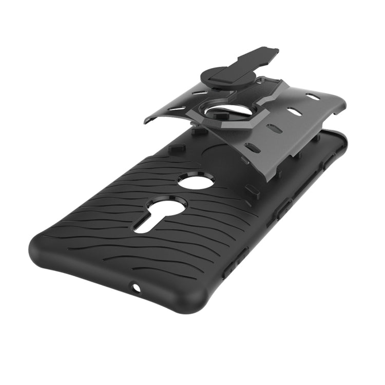 PC + TPU Dropproof Sniper Hybrid Protective Back Case with 360 Degree Rotation Holder  for Sony Xperia XZ2