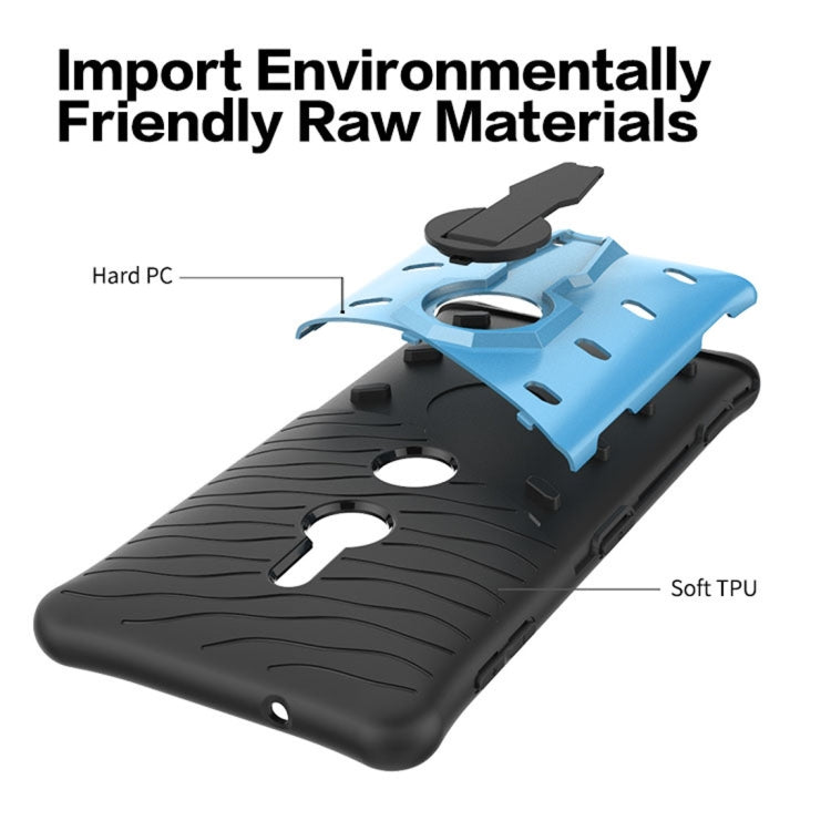 PC + TPU Dropproof Sniper Hybrid Protective Back Case with 360 Degree Rotation Holder  for Sony Xperia XZ2