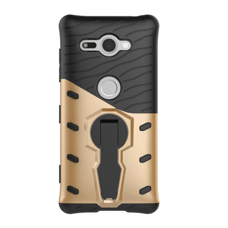 For Sony Xperia XZ2 Compact PC + TPU Dropproof Sniper Hybrid Protective Back Case with 360 Degree Rotation Holder