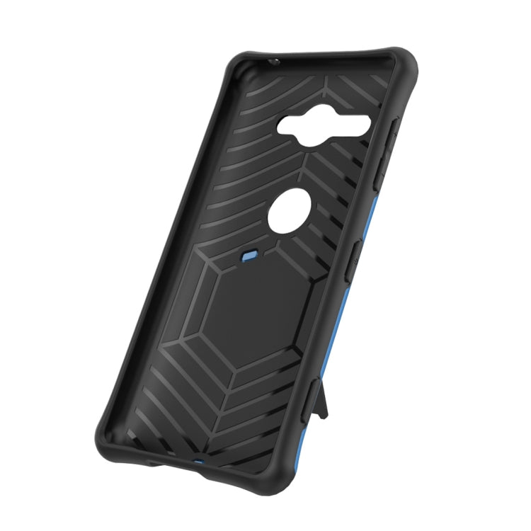 For Sony Xperia XZ2 Compact PC + TPU Dropproof Sniper Hybrid Protective Back Case with 360 Degree Rotation Holder
