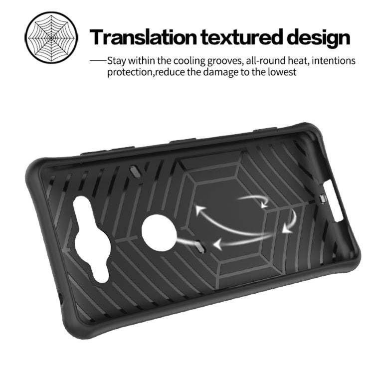 For Sony Xperia XZ2 Compact PC + TPU Dropproof Sniper Hybrid Protective Back Case with 360 Degree Rotation Holder