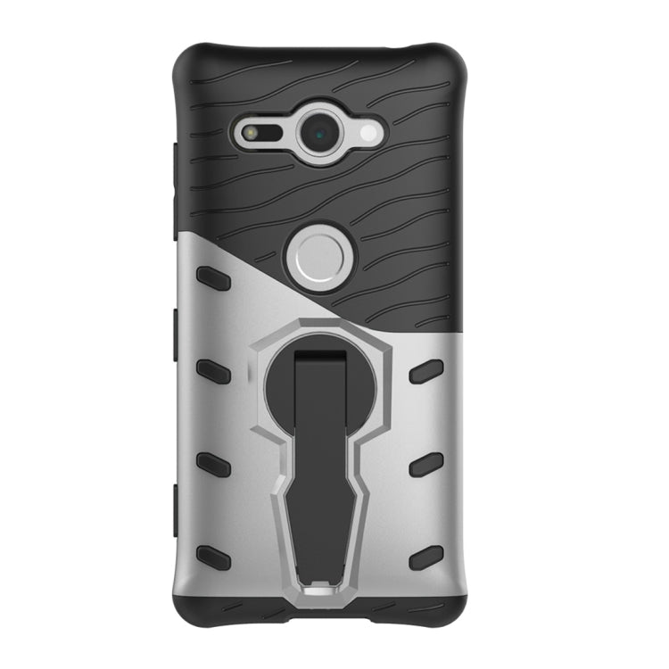 For Sony Xperia XZ2 Compact PC + TPU Dropproof Sniper Hybrid Protective Back Case with 360 Degree Rotation Holder