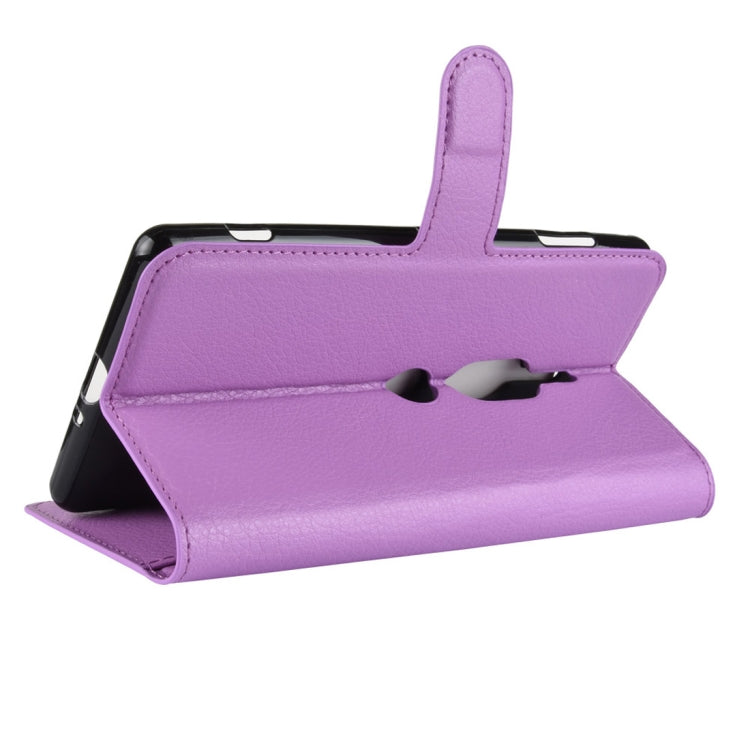 Litchi Texture Horizontal Flip Leather Case for Sony Xperia