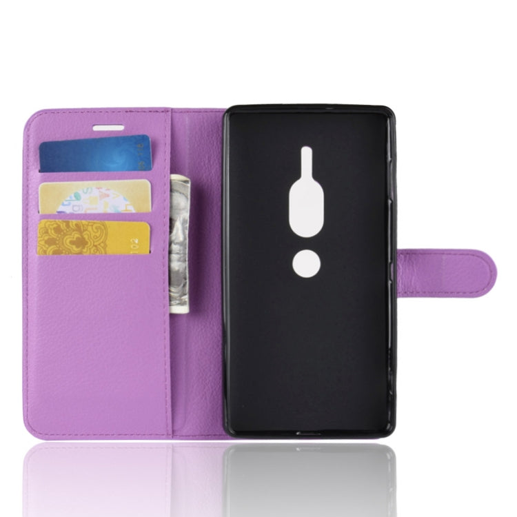 Litchi Texture Horizontal Flip Leather Case for Sony Xperia