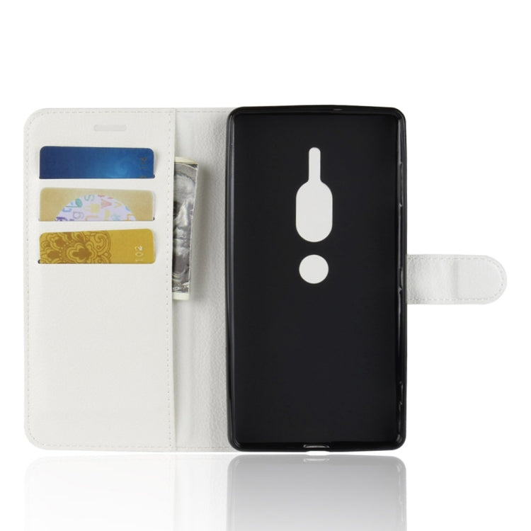 Litchi Texture Horizontal Flip Leather Case for Sony Xperia