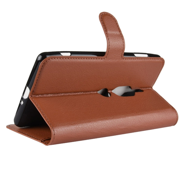 Litchi Texture Horizontal Flip Leather Case for Sony Xperia