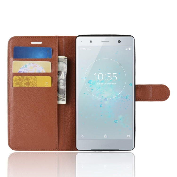 Litchi Texture Horizontal Flip Leather Case for Sony Xperia