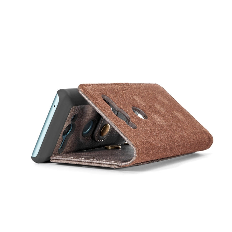 Crazy Horse Texture Flip Detachable Magnetic Leather Case for Sony Xperia XZ2 Compact, with Holder & Card Slots & Wallet