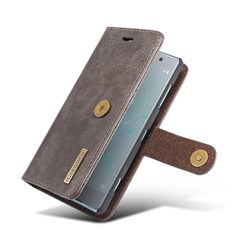 Crazy Horse Texture Flip Detachable Magnetic Leather Case for Sony Xperia XZ2 Compact, with Holder & Card Slots & Wallet