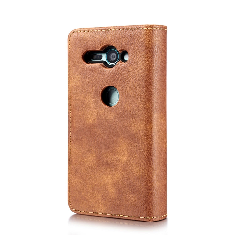 Crazy Horse Texture Flip Detachable Magnetic Leather Case for Sony Xperia XZ2 Compact, with Holder & Card Slots & Wallet