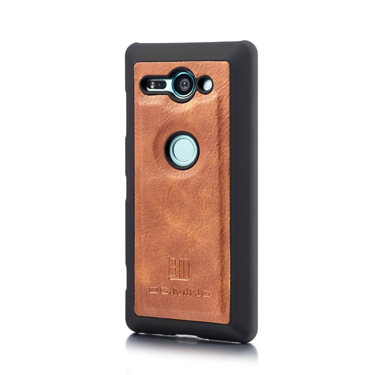 Crazy Horse Texture Flip Detachable Magnetic Leather Case for Sony Xperia XZ2 Compact, with Holder & Card Slots & Wallet