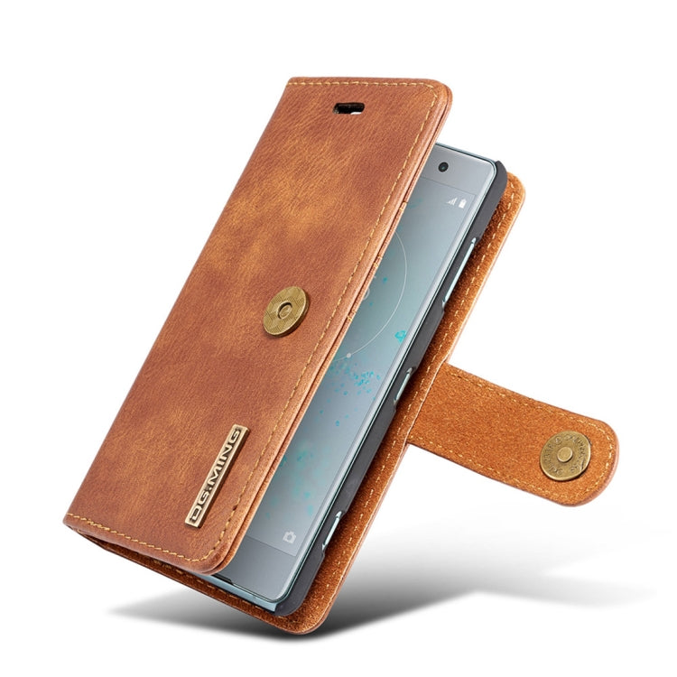 Crazy Horse Texture Flip Detachable Magnetic Leather Case for Sony Xperia XZ2 Compact, with Holder & Card Slots & Wallet