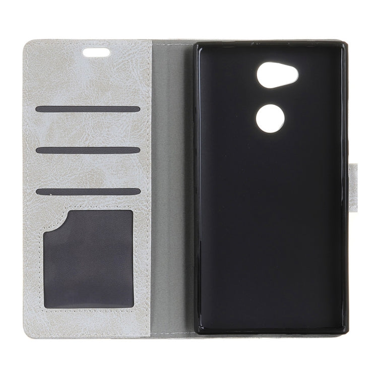 Retro Crazy Horse Texture Horizontal Flip Leather Case for Sony Xperia XA2 Plus, with Holder & Card Slots & Wallet & Photo Frame