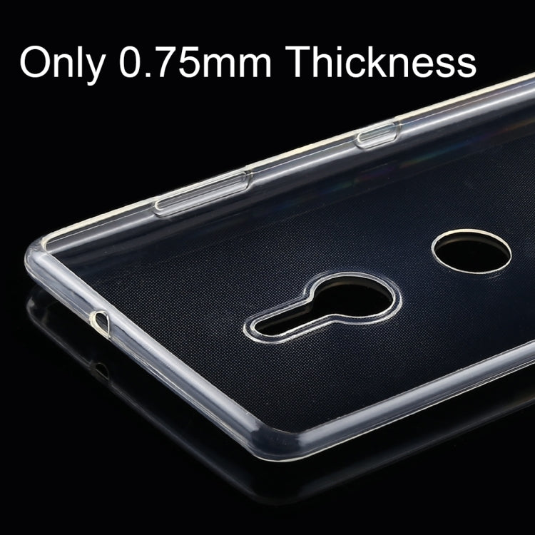 50 PCS 0.75mm Transparent TPU Case for Sony Xperia XZ3 (Transparent)