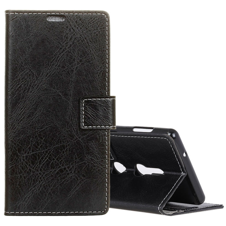 Retro Crazy Horse Texture Horizontal Flip Leather Case for Sony Xperia XZ3, with Holder & Card Slots & Wallet & Photo Frame