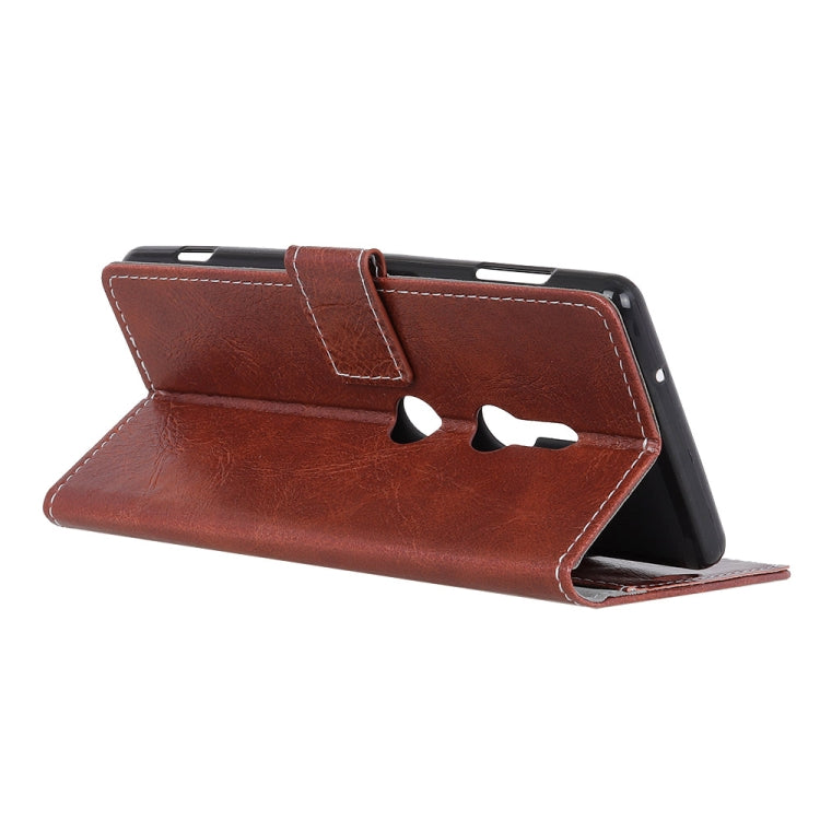 Retro Crazy Horse Texture Horizontal Flip Leather Case for Sony Xperia XZ3, with Holder & Card Slots & Wallet & Photo Frame
