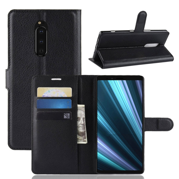 Litchi Texture Horizontal Flip Leather Case for Sony Xperia XZ4 / Xperia 1, with Wallet & Holder & Card Slots