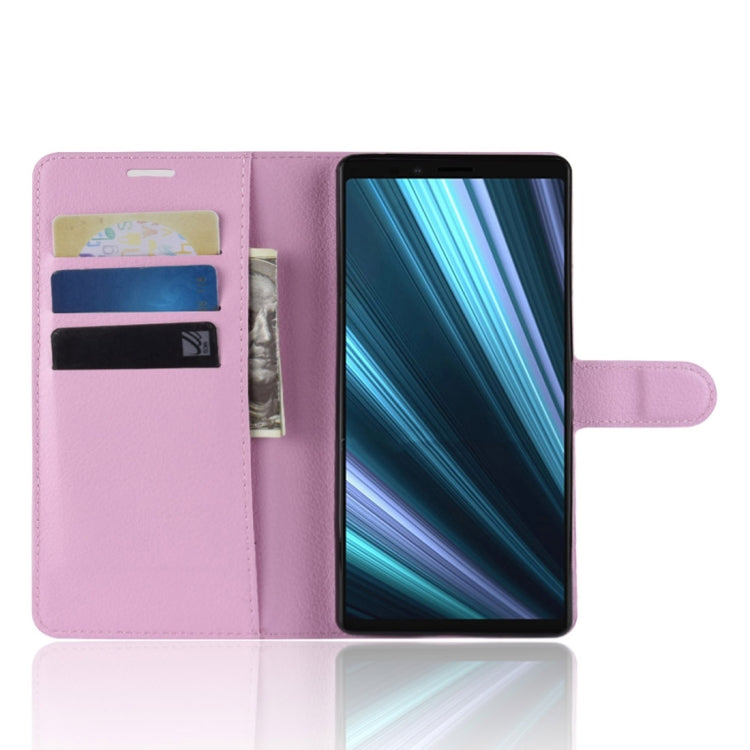 Litchi Texture Horizontal Flip Leather Case for Sony Xperia XZ4 / Xperia 1, with Wallet & Holder & Card Slots