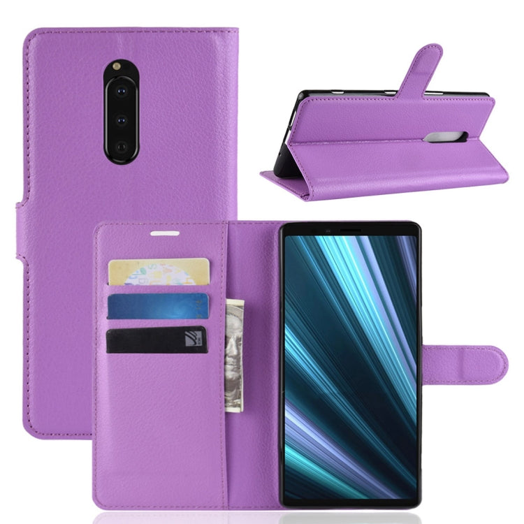 Litchi Texture Horizontal Flip Leather Case for Sony Xperia XZ4 / Xperia 1, with Wallet & Holder & Card Slots