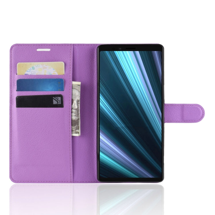 Litchi Texture Horizontal Flip Leather Case for Sony Xperia XZ4 / Xperia 1, with Wallet & Holder & Card Slots