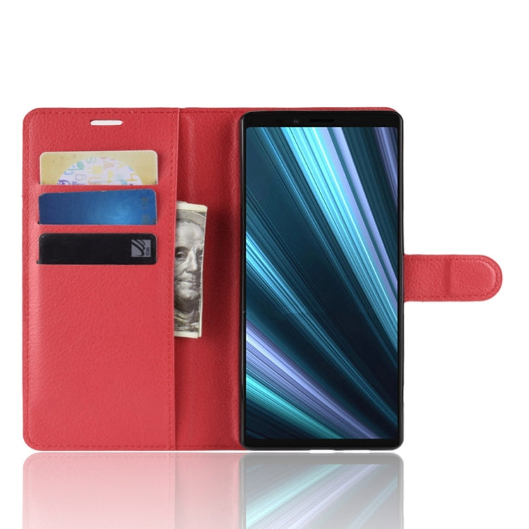 Litchi Texture Horizontal Flip Leather Case for Sony Xperia XZ4 / Xperia 1, with Wallet & Holder & Card Slots