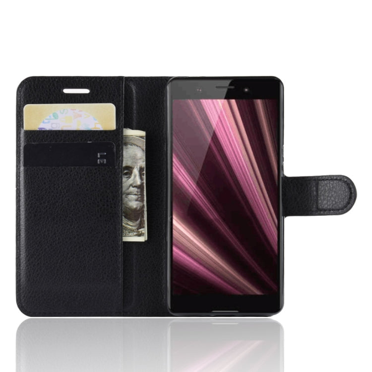 Litchi Texture Horizontal Flip Leather Case for Sony Xperia XZ4 Compact, with Wallet & Holder & Card Slots