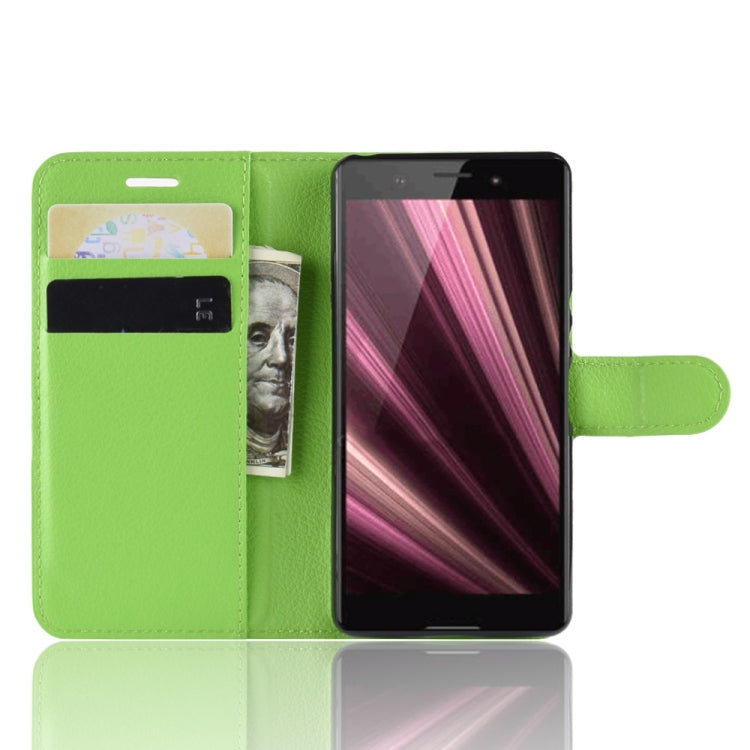 Litchi Texture Horizontal Flip Leather Case for Sony Xperia XZ4 Compact, with Wallet & Holder & Card Slots