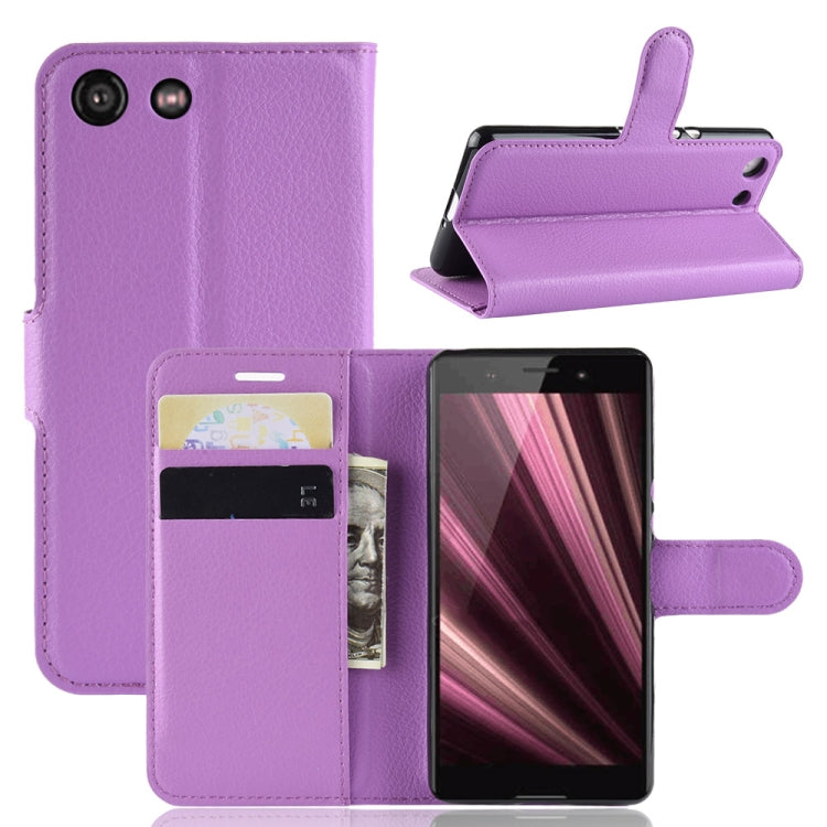 Litchi Texture Horizontal Flip Leather Case for Sony Xperia XZ4 Compact, with Wallet & Holder & Card Slots