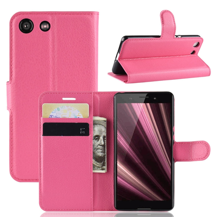 Litchi Texture Horizontal Flip Leather Case for Sony Xperia XZ4 Compact, with Wallet & Holder & Card Slots