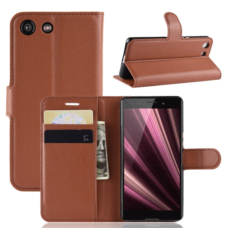 Litchi Texture Horizontal Flip Leather Case for Sony Xperia XZ4 Compact, with Wallet & Holder & Card Slots