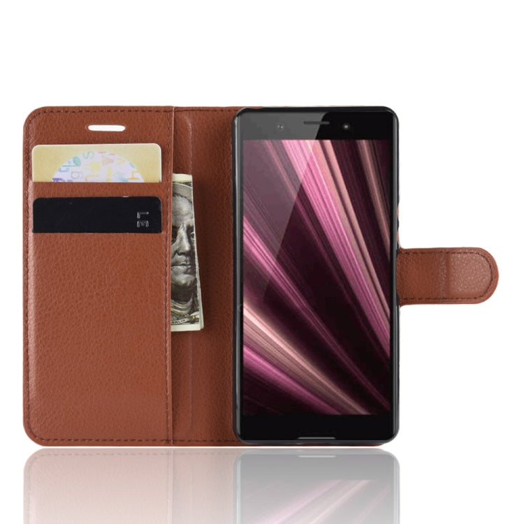 Litchi Texture Horizontal Flip Leather Case for Sony Xperia XZ4 Compact, with Wallet & Holder & Card Slots