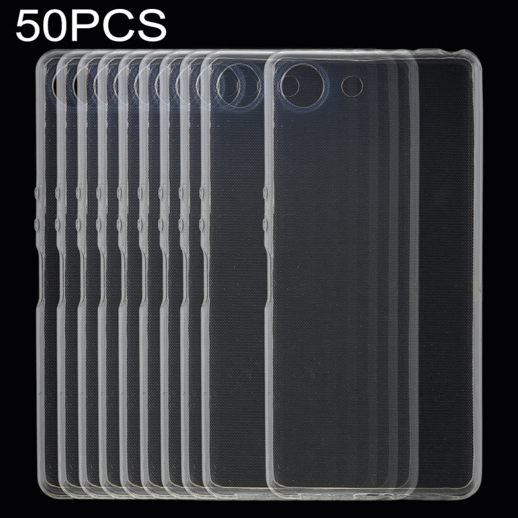 50 PCS 0.75mm Ultrathin Transparent TPU Soft Protective Case for Sony Xperia XZ4 Compact