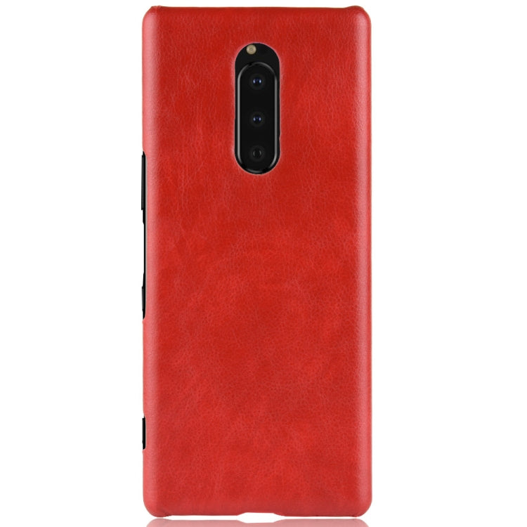Shockproof Litchi Texture PC + PU Case for Sony Xperia 1