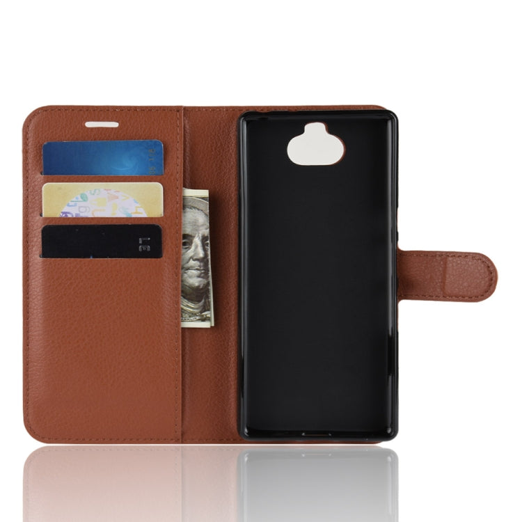 Litchi Texture Horizontal Flip Leather Case For Sony Xperia 10 ,With Holder & Wallet & Card Slots