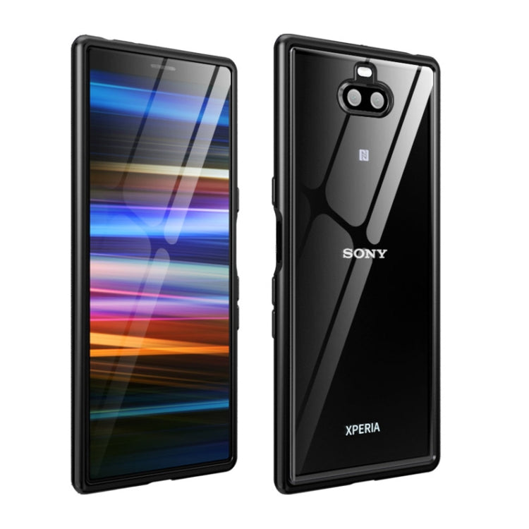 Arc Series Metal Frame + Tempered Glass Cover Case for Sony Xperia 10 Plus