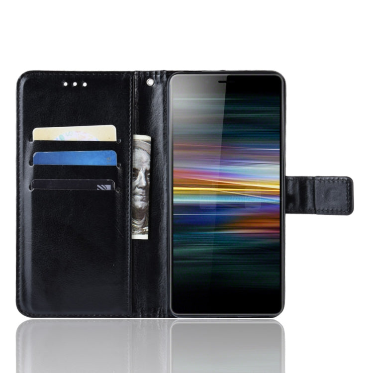 Retro Crazy Horse Texture Horizontal Flip Leather Case for Sony Xperia L3, with Holder & Card Slots & Wallet & Lanyard