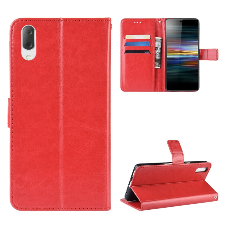 Retro Crazy Horse Texture Horizontal Flip Leather Case for Sony Xperia L3, with Holder & Card Slots & Wallet & Lanyard