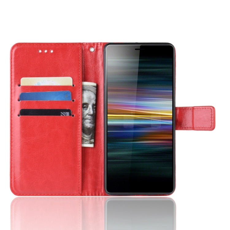Retro Crazy Horse Texture Horizontal Flip Leather Case for Sony Xperia L3, with Holder & Card Slots & Wallet & Lanyard