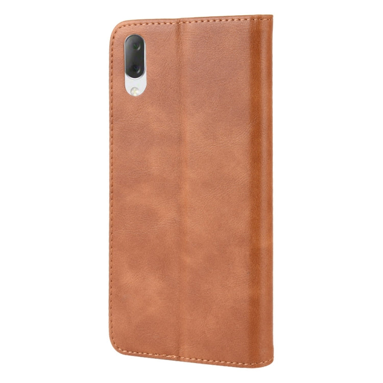 Magnetic Snap Retro Crazy Horse Texture Horizontal Flip Leather Case for Sony Xperia L3, with Holder & Card Slots & Photo Frame