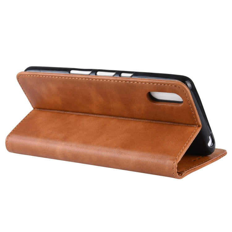 Magnetic Snap Retro Crazy Horse Texture Horizontal Flip Leather Case for Sony Xperia L3, with Holder & Card Slots & Photo Frame