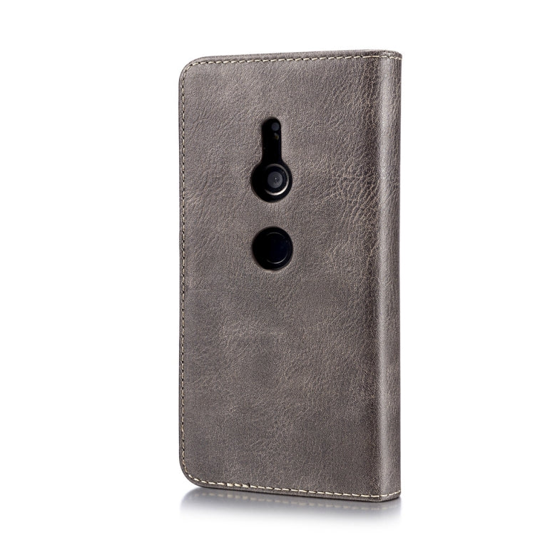 Crazy Horse Texture Flip Detachable Magnetic Leather Case for Sony Xperia XZ2, with Holder & Card Slots & Wallet