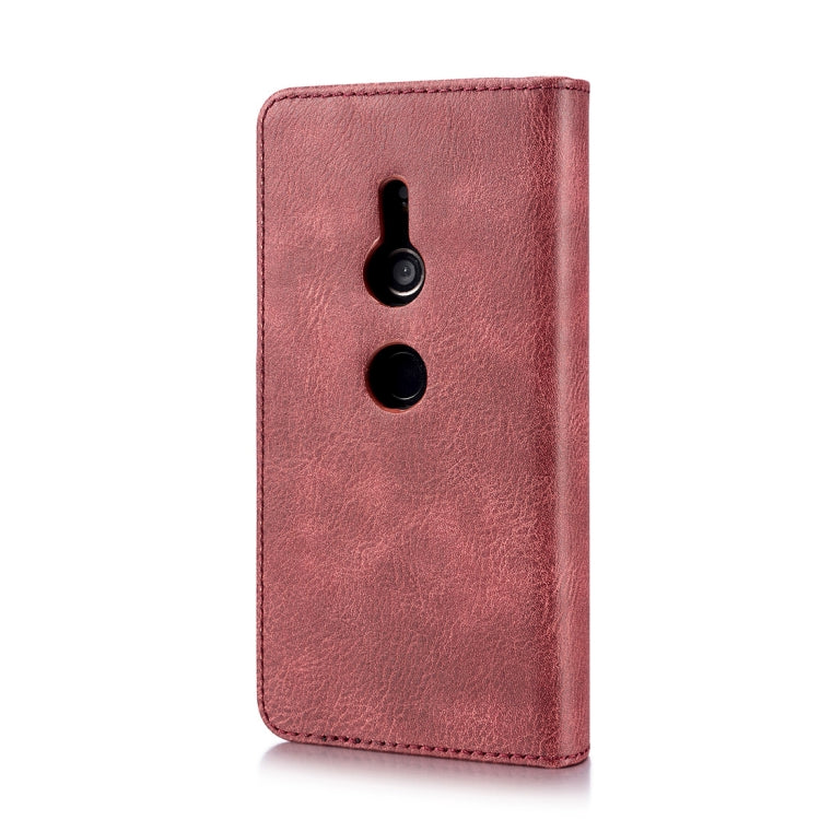 Crazy Horse Texture Flip Detachable Magnetic Leather Case for Sony Xperia XZ2, with Holder & Card Slots & Wallet