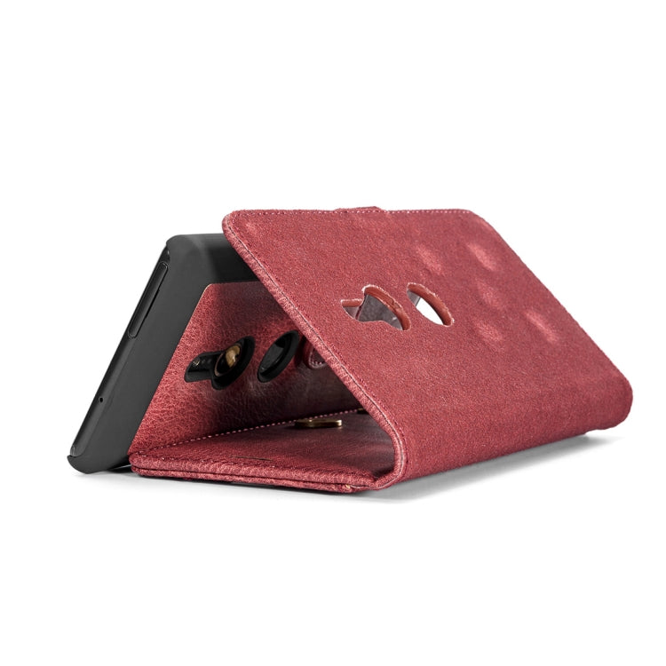 Crazy Horse Texture Flip Detachable Magnetic Leather Case for Sony Xperia XZ2, with Holder & Card Slots & Wallet